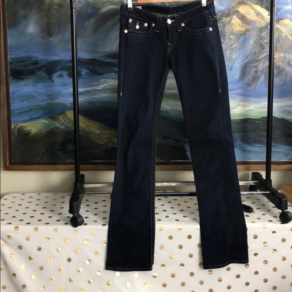 True religion dark wash section billy jeans 27